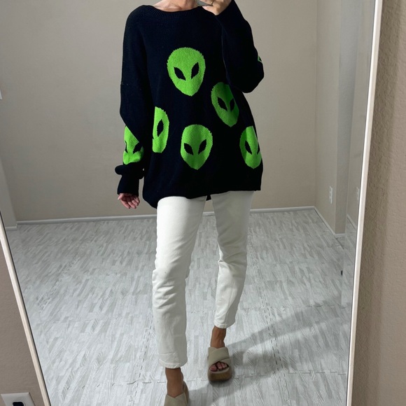 Dressed in LALA Sweaters - Dressed In Lala Too Cool Alien Sweater